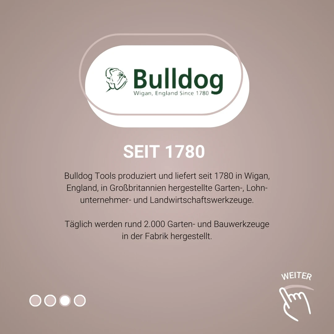Bulldog Tools United Kingdom, Wigan, England. Seit 1780 tätig und Partner von GBC Österreich