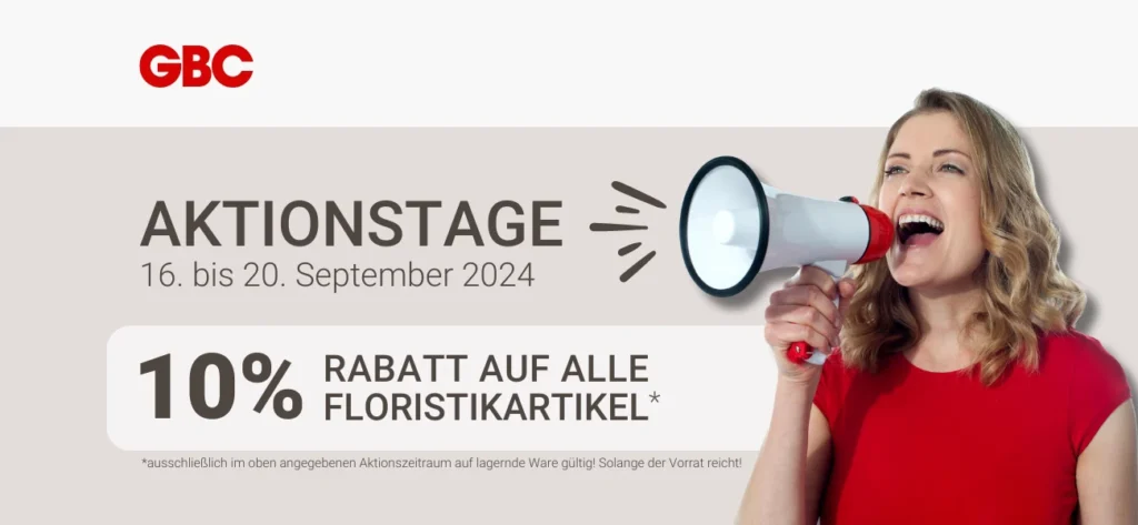 Aktionstage im September 2024 für Floristik und Dekoration bei GBC Österreich