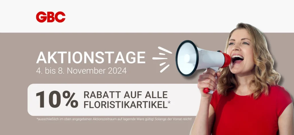 Finale Aktionstage und Kerzentage im November 2024 für Floristik und Dekoration bei GBC Österreich