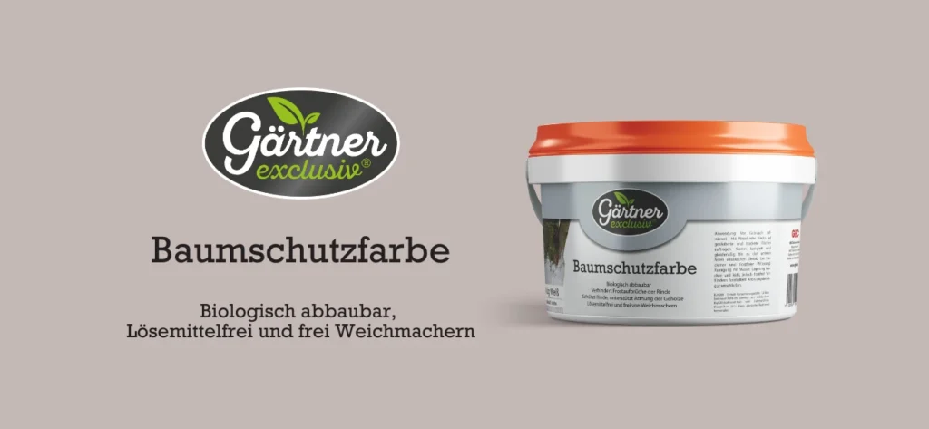 Perfekter Schutz für Ihre Bäume: Die umweltfreundliche Baumschutzfarbe von Gärtner exclusiv® erhältlich bei GBC Österreich