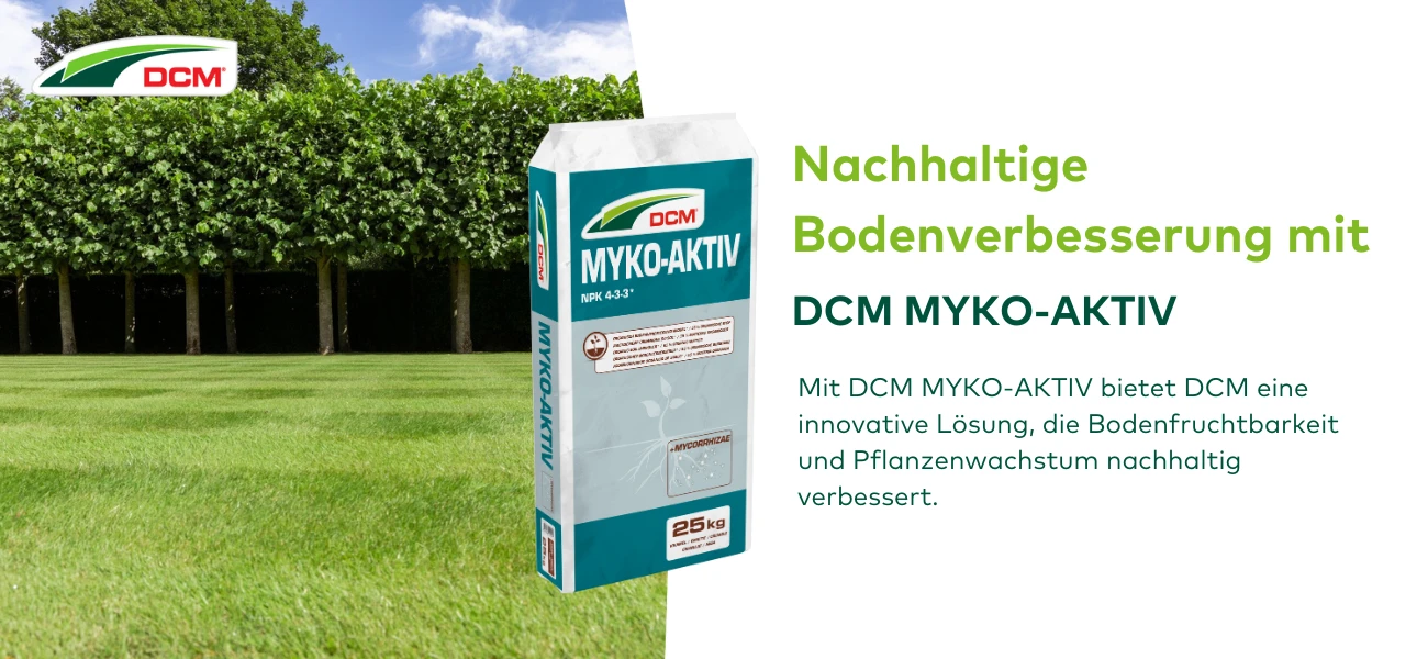 Nachhaltige Bodenverbesserung, DCM MYKO-AKTIV, organisch-mineralischer Dünger, NPK-Dünger, erhältlich bei GBC Österreich