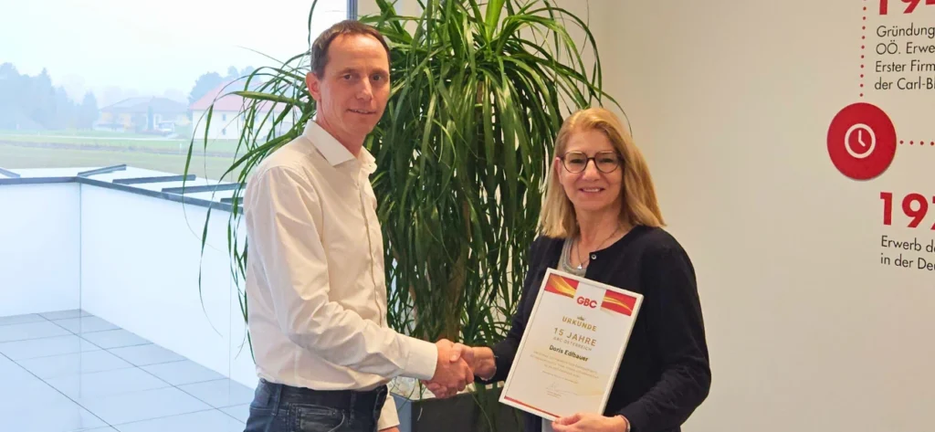 15-jähriges Jubiläum für Doris Edlbauer bei GBC Österreich: Eine verlässliche Größe in unserer Buchhaltung